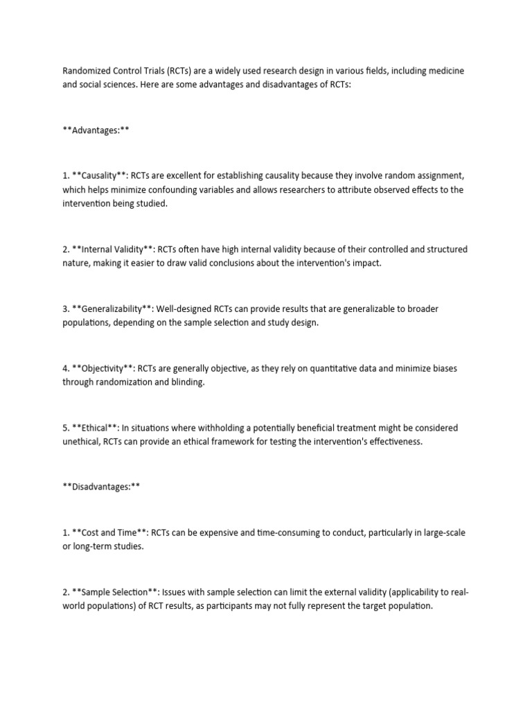 Randomized Control Trials Download Free Pdf Randomized Controlled