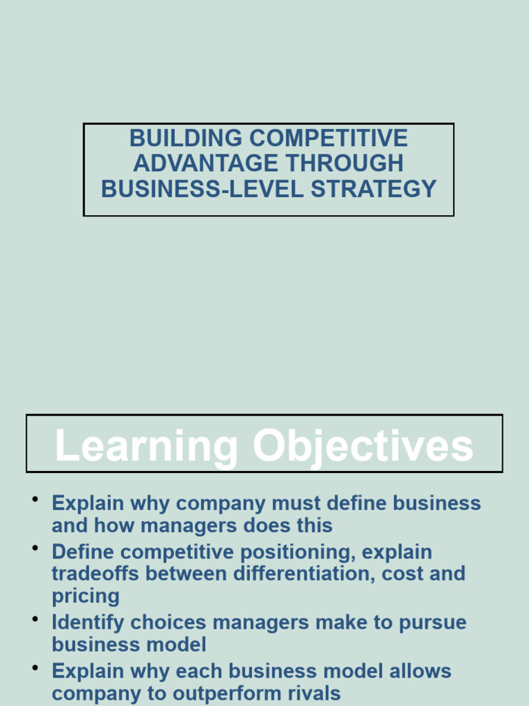 Strategic Management - Business Level Strategies | PDF | Market ...