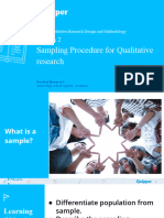 G11 UNIT 5 LESSON 2 Sampling Procedure For Qualitative Research