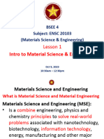 Lesson 1 Intro To Material Science and Engg Oct 9 2023 EE 4 1