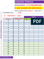 1.1.2 Hexadecimal Worksheet