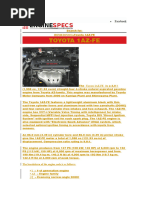 Toyota 2E, 2E-E, 2E-TE (1.3 L) Engine - Review and Specs, Service | PDF ...