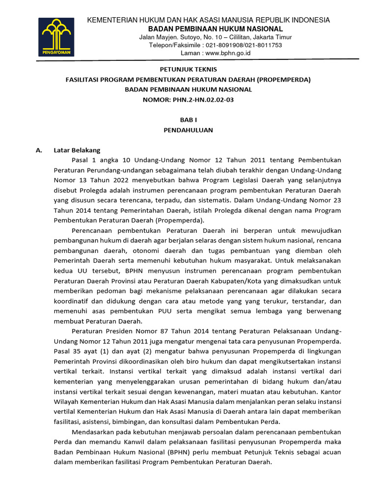 Juknis prolegda pdf