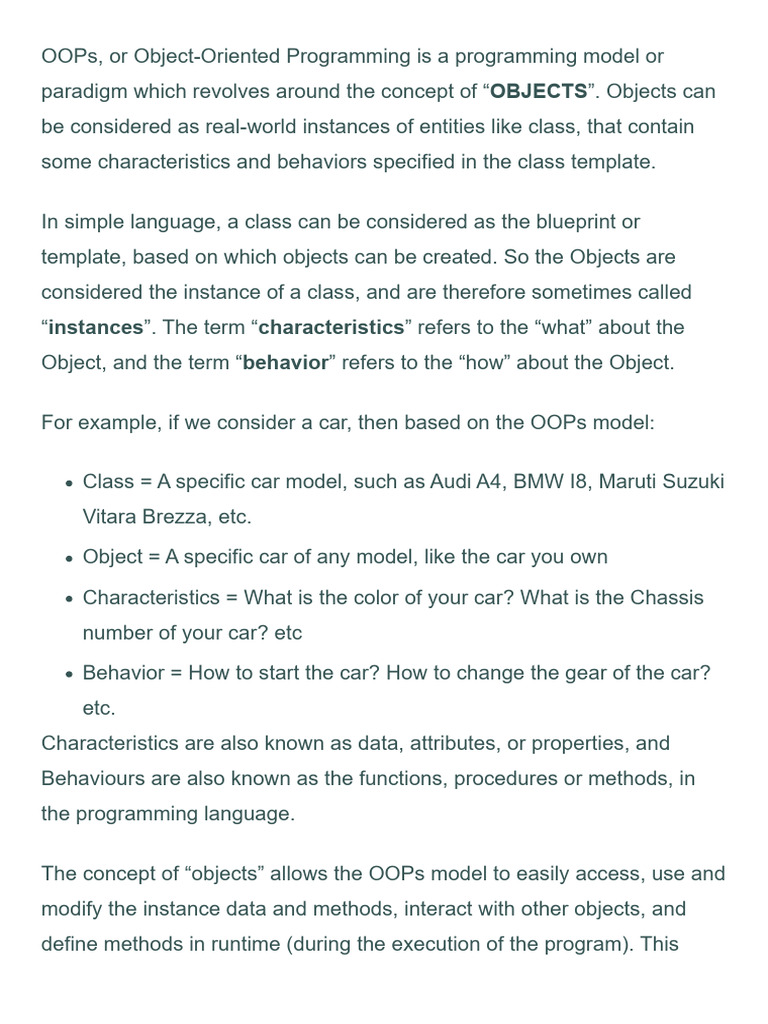 40+ OOPs Interview Questions and Answers (2024) - InterviewBit | PDF ...