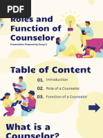 Roles and Functions of A Counsellor