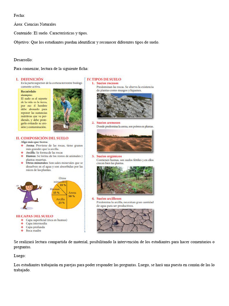 naturales. el suelo | PDF | Suelo | Ciencias Naturales