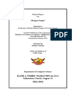 PROJECT REPORT format