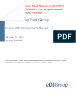 eDJ Peer Group October 2013 Meeting Notes Abstract