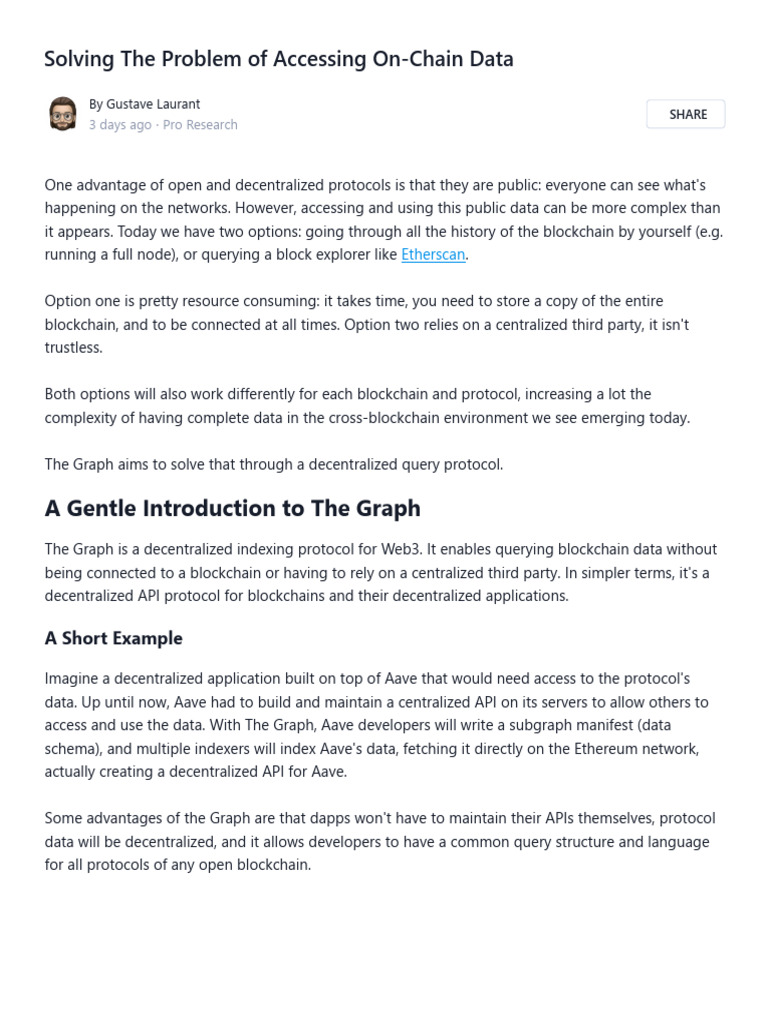 Accessing On-Chain Data with The Graph | PDF | Cryptocurrency ...