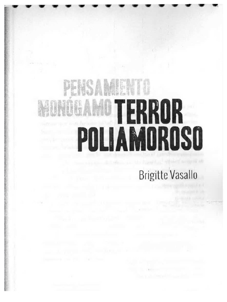Pensamiento Monogamo Terror Poliamoroso | PDF | Fidelidad sexual