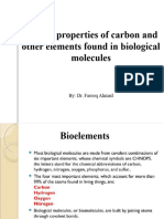 Unique Properties of Carbon and Other Elements Found in Biological Molecule