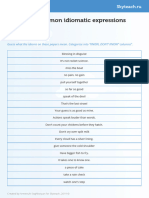 The Most Common Idiomatic Worksheet