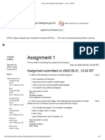 Assignment 1: Assignment Submitted On 2020-09-21, 12:42 IST