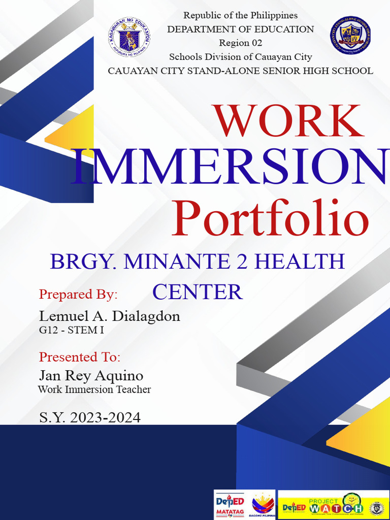 Senior High School Work Immersion Guide | PDF | Job Interview | Learning