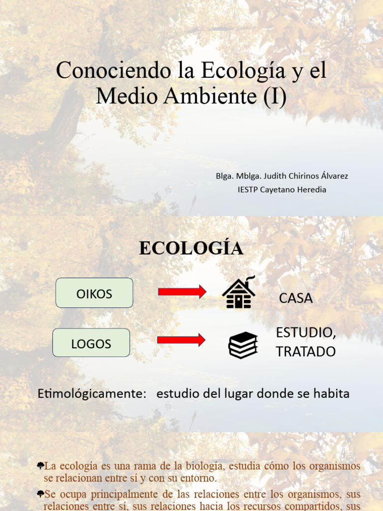 Ecología y su Impacto en el Medio Ambiente | PDF | Ecología | Entorno ...