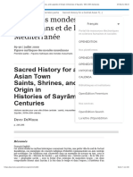 Sacred History For A Central Asian TownSaints, Shrines, and Legends of Origin Inhistories of Sayrām