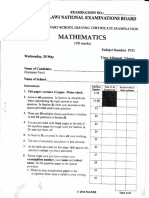 2014 Pslce Mathematics