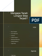 Mengapa Tanah Longsor Bisa Terjadi