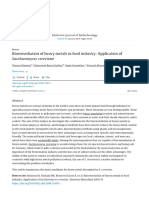 bioremediation of heavy metals in food industry