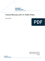 Critical Minerals and U.S. Public Policy
