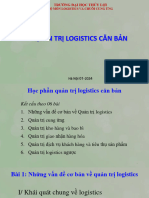 Bài 1- Những VĐCB Về QT Logistics 14-1-24