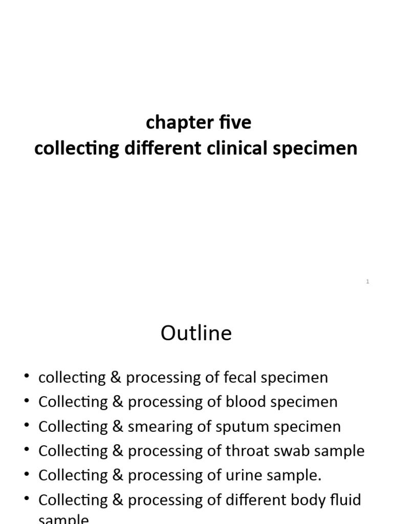 Clinical Specimen Collection Guide | PDF | Human Feces | Blood Plasma