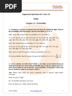 CBSE Class 10 Maths Chapter 15 - Probability Important Questions 2023-24