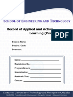 Record of Applied and Action Learning - A4-2pgs