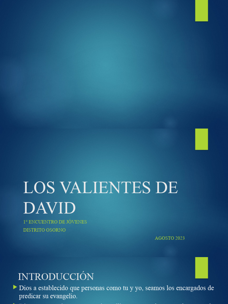 Los Valientes De David Pdf David Jesús