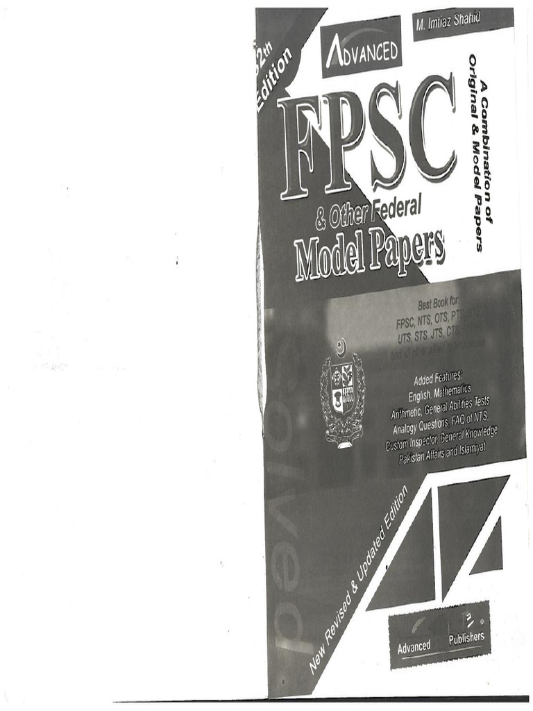FPSC Book by Advanced Publisher Latest Editionpdf Compress | PDF