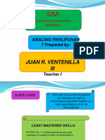 Juan R. Ventenilla III: Araling Panlipunan 7 Prepared by