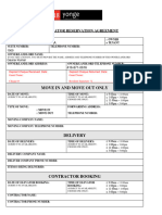 Elevator Reservation Agreement