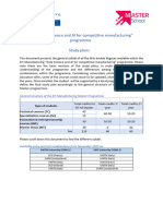 Programme - Syllabi - MSC in Data Science and Ai For A Competitive Manufacturing - 2024 2026