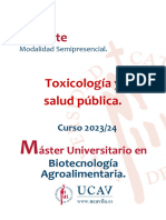 Guía Docente: Toxicología y Salud Pública