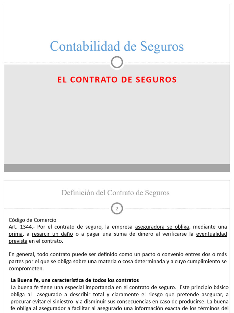 Elementos del Contrato de Seguros | PDF | Póliza de seguros | Seguro