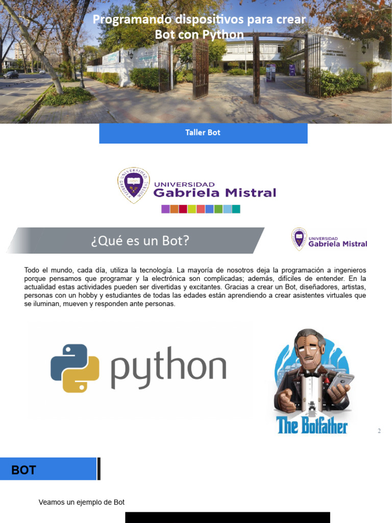 Taller: Crea Bots con Python | PDF | Entorno de desarrollo integrado ...