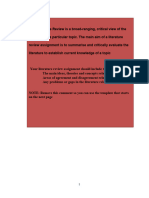 Second Assignment - Literature - Review - TEMPLATE - Dissertation