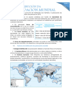 A Distribución de Poboación No Mundo