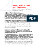 Psychoanalytic Theory of Child Development