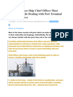 8 Points Tanker Ship Chief Officer Must Consider While Dealing with Port Terminal Representatives