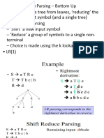 Bottom-Up Parsing Including LR (0), SLR