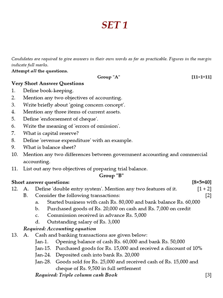 Xi Accounting Set 1 | PDF | Debits And Credits | Expense