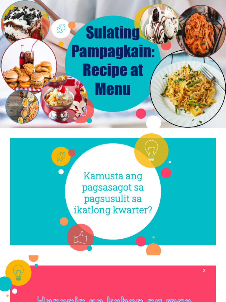 q4 Aralin 1 Pagsulat-Ng-Recipe at Menu | PDF