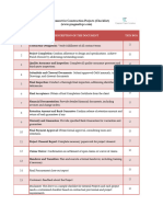 Checklist For Final Payment