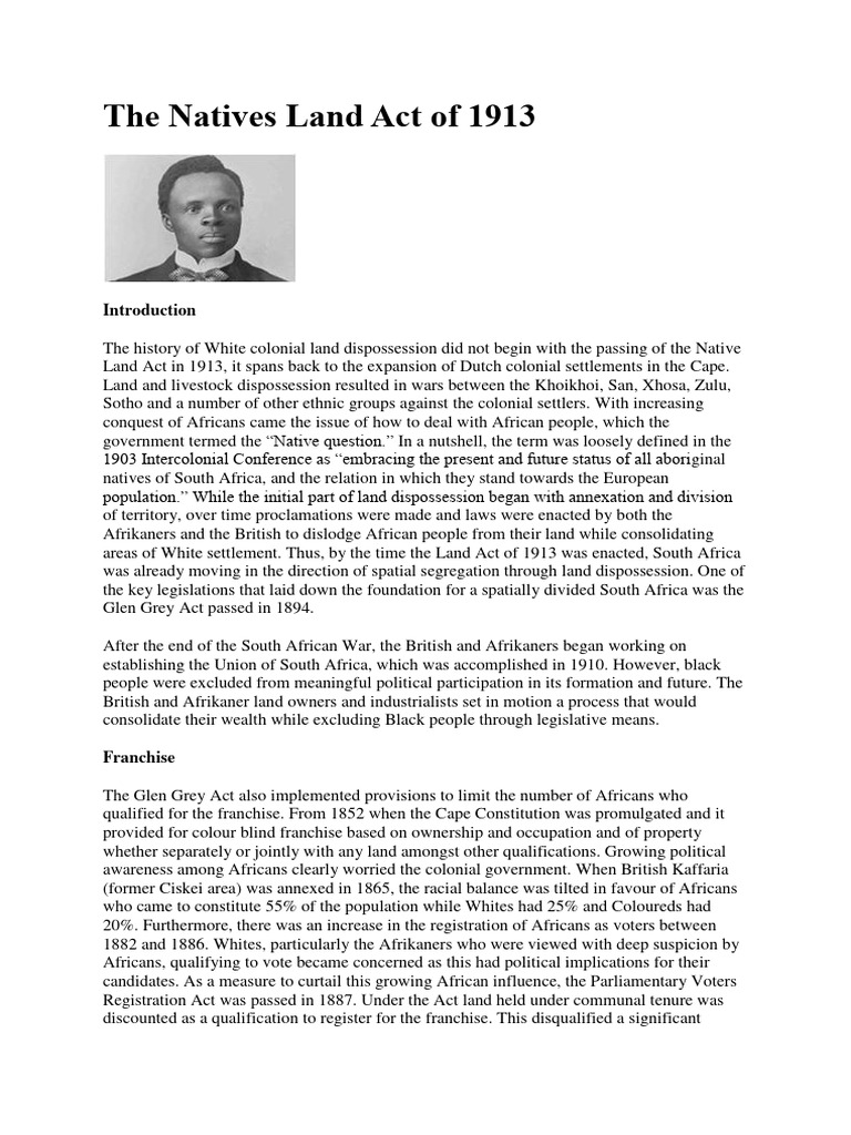 the-natives-land-act-of-1913-sa-history-note-pdf-leasehold-estate