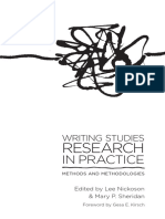 Writing Studies Research in Practice Methods and Methodologies (Nickoson, LeeSheridan, Mary P)