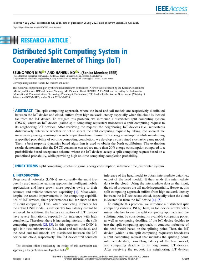 Distributed Split Computing System in Cooperative Internet of Things ...