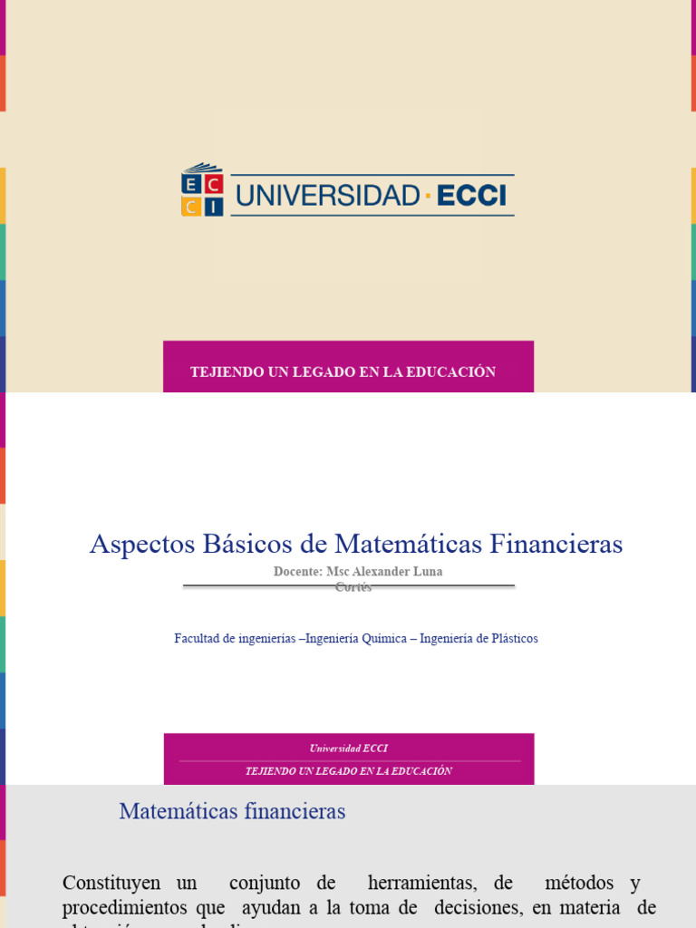 Matemáticas Financieras Esenciales | PDF | Interés | Tasas de interés
