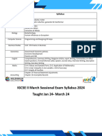 FWS GG March Sessional Exam Syllabus IGCSE II