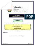 Life Sciences-P1-March-2009-Memo